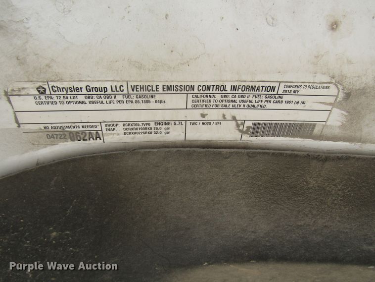 image for item FJ9719 2013 Dodge Ram 1500 Quad Cab pickup truck