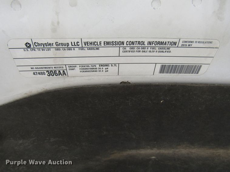 image for item FJ9732 2015 Dodge Ram 1500 Crew Cab pickup truck