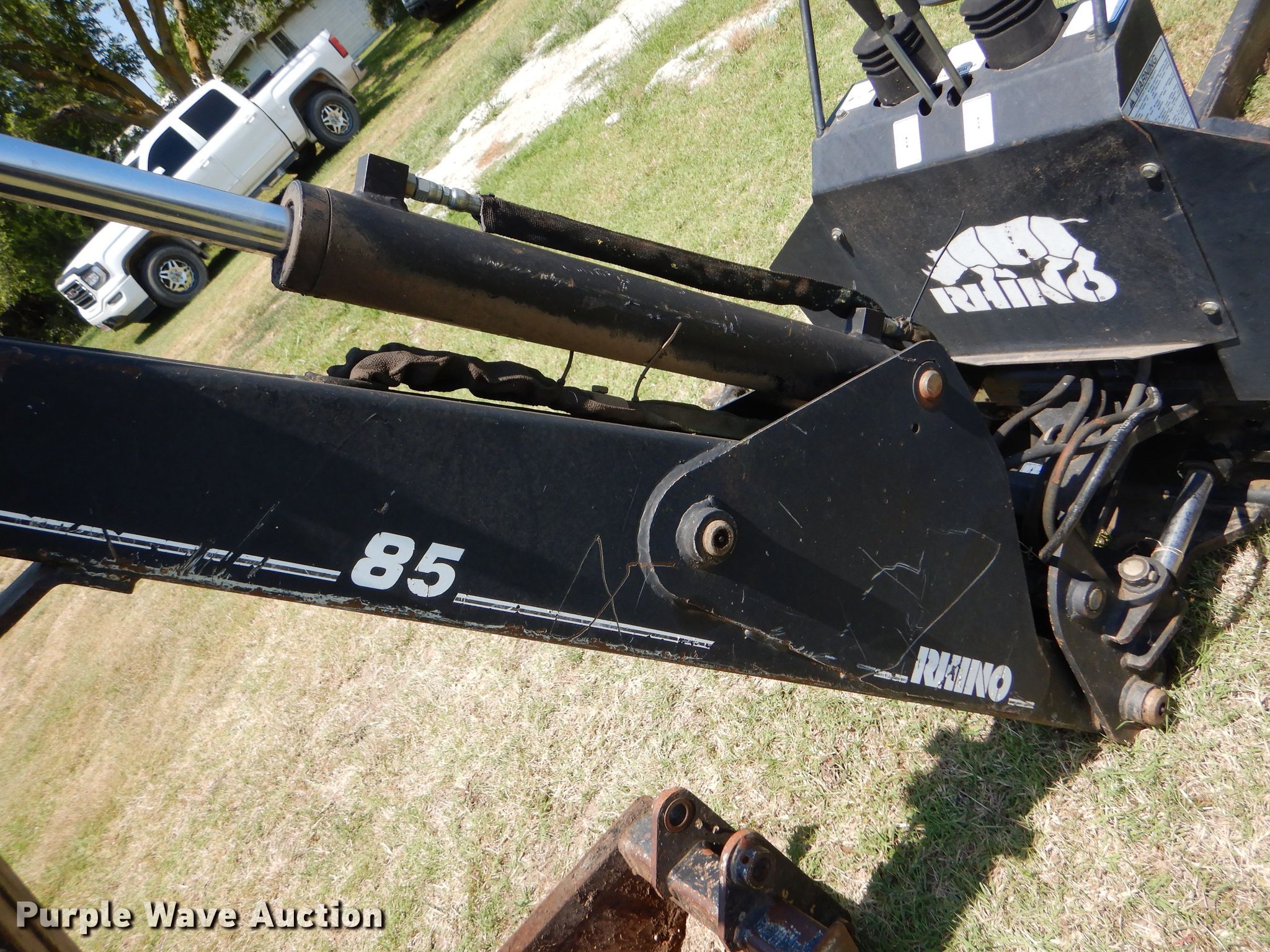 Rhino BH85 skid steer backhoe in Lincoln, KS Item FY9617 sold