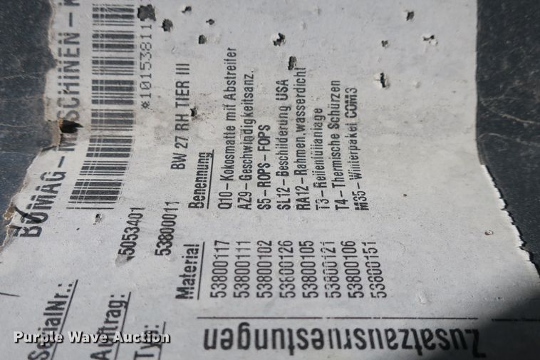 image for item DB10234 2010 Bomag BW27RH pneumatic roller