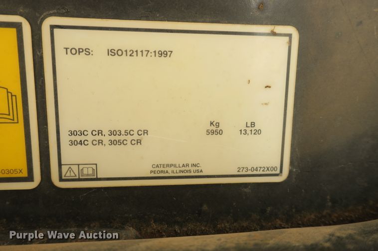 image for item DB10237 2008 Caterpillar 304C CR mini excavator