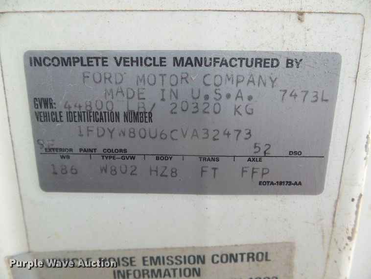 image for item DC5069 1982 Ford 8000 dump truck