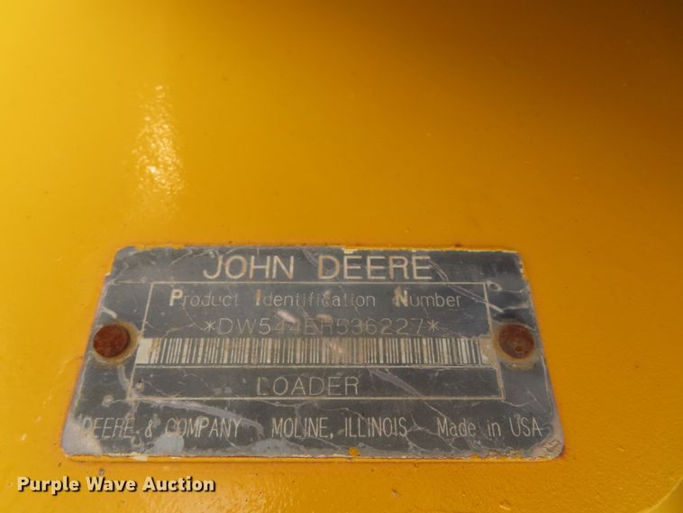 image for item DD6306 1992 John Deere 544E wheel loader