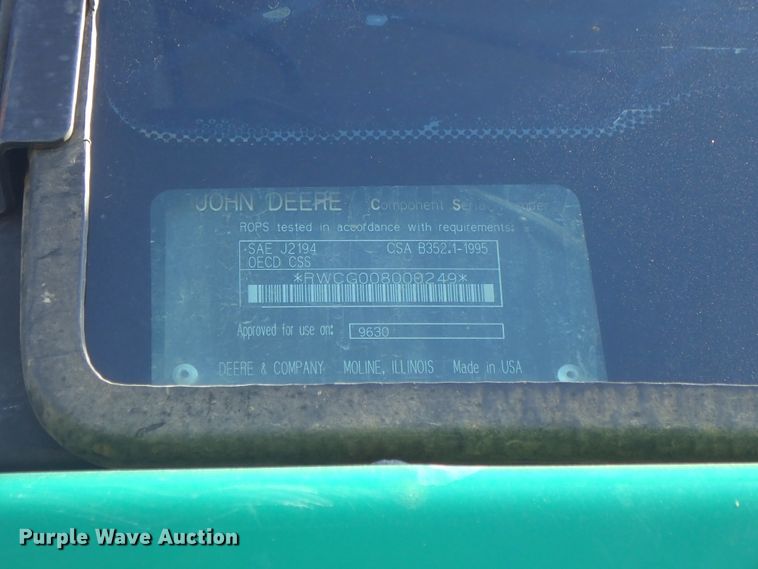 image for item DE5468 2007 John Deere 9630 Scraper Special 4WD tractor