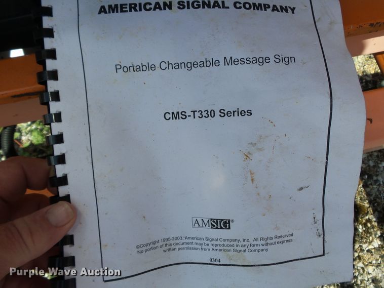 image for item DE7888 2004 American Signal CMST330 message board