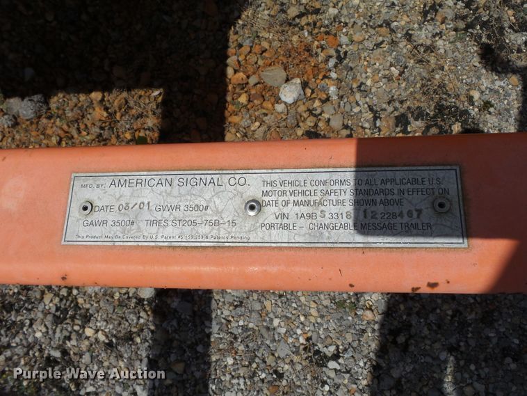 image for item DE7892 2001 American Signal CMST330 message board