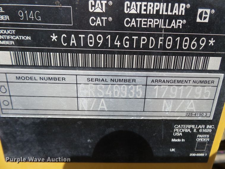 image for item DE7904 2007 Caterpillar 914G wheel loader