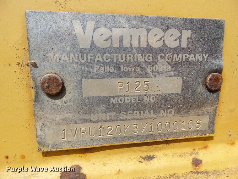 image for item DF0780 1999 Vermeer P125 vibratory cable plow