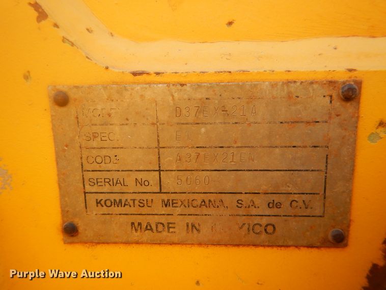 image for item DF2135 2008 Komatsu D37EX-21A dozer