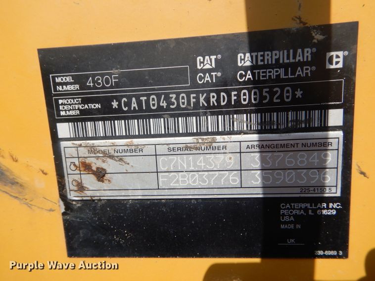 image for item DH6023 2014 Caterpillar 430F backhoe