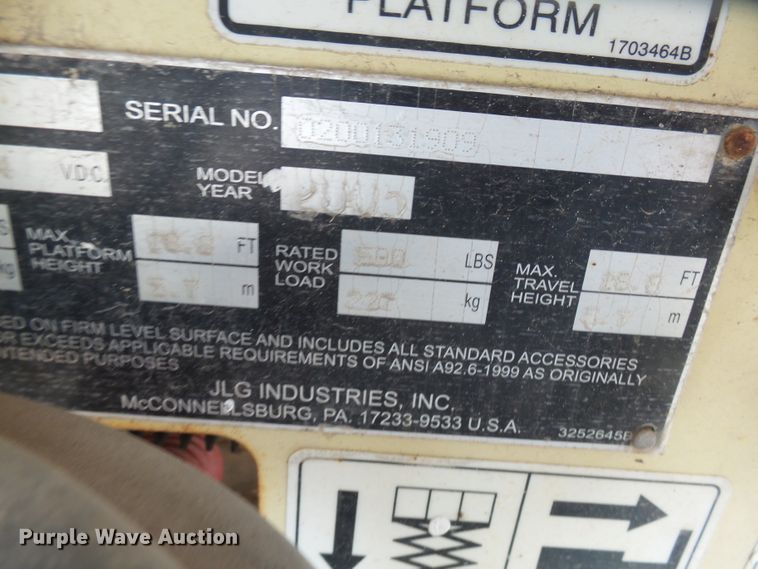 image for item DX9196 2005 JLG 1930ES scissor lift