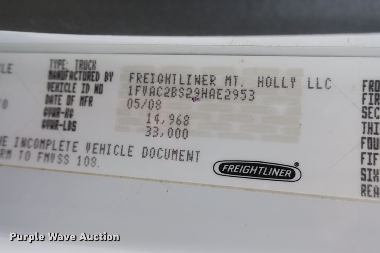 image for item EA9337 2009 Freightliner Business Class M2 pressure digger truck