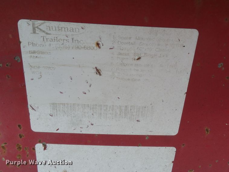 image for item FL9252 2008 Kaufman equipment trailer