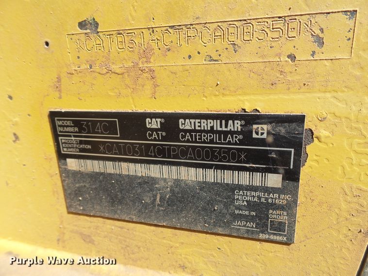 image for item FL9325 2004 Caterpillar 314C LCR excavator