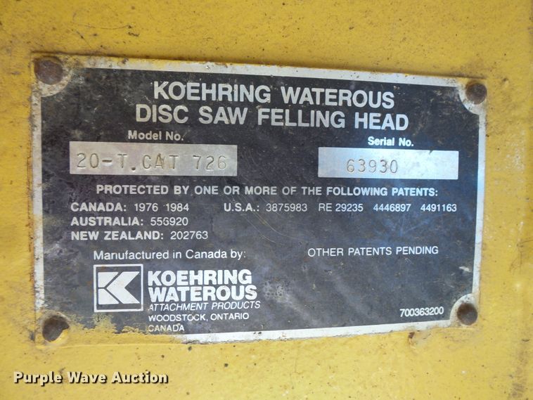 image for item FM9638 Tigercat 726 feller buncher