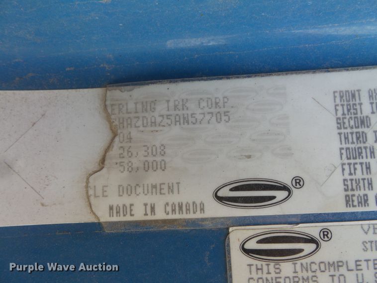 image for item FM9644 2005 Sterling L-Line dump truck