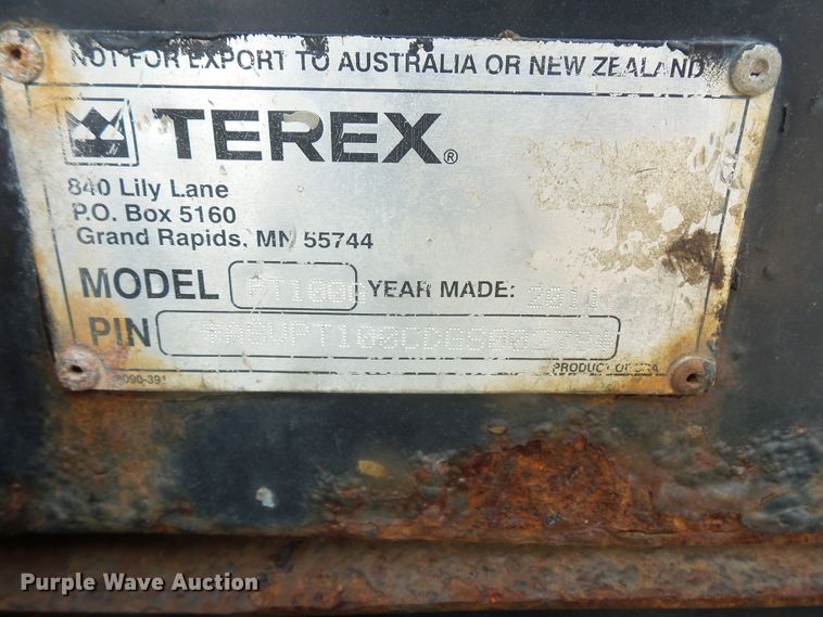 image for item FM9715 2011 Terex PT100G skid steer