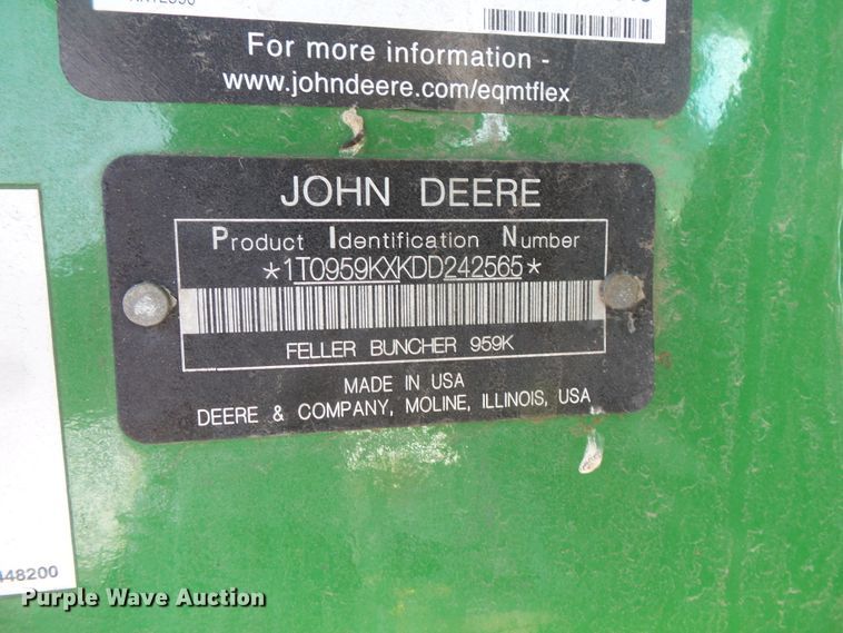 image for item FM9718 2013 John Deere 959K feller buncher