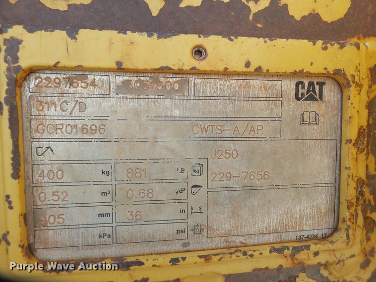 image for item FS9579 2008 Caterpillar 314C LCR excavator