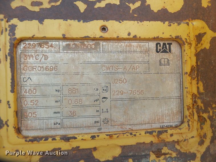 image for item FS9579 2008 Caterpillar 314C LCR excavator