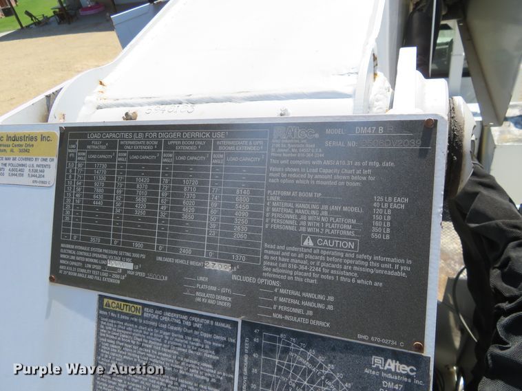 image for item FU9999 2006 International 4300 digger derrick truck