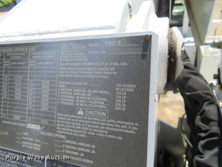 image for item FU9999 2006 International 4300 digger derrick truck