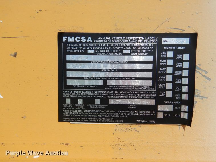 image for item G1868 1989 Belshe equipment trailer