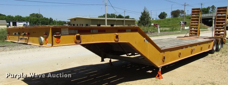 image for item EU9731 1970 Load King drop deck equipment trailer
