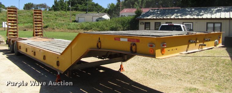 image for item EU9731 1970 Load King drop deck equipment trailer