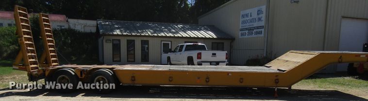 image for item EU9731 1970 Load King drop deck equipment trailer