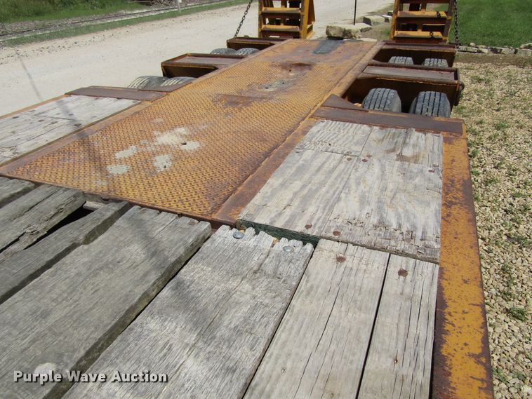 image for item EU9731 1970 Load King drop deck equipment trailer