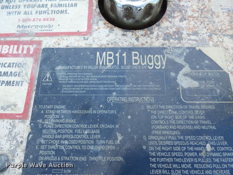 image for item FM9542 Miller MB11 concrete buggy