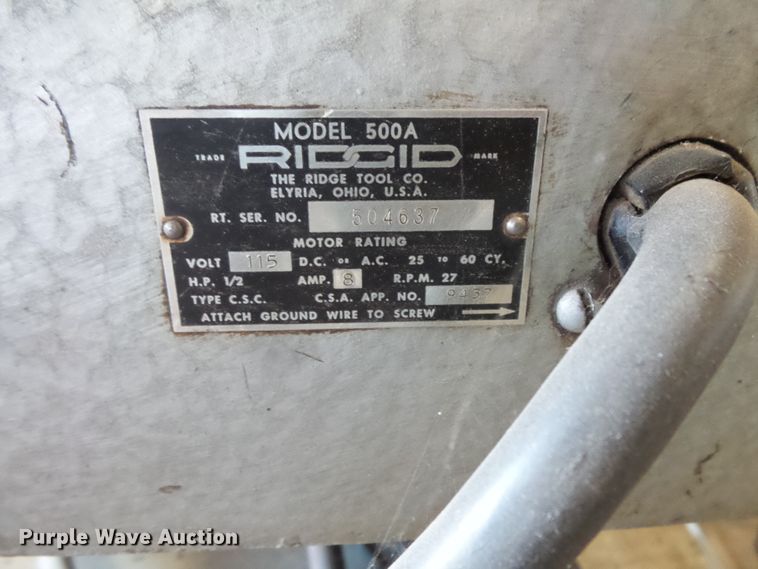 image for item FM9584 Ridgid 500A pipe threader