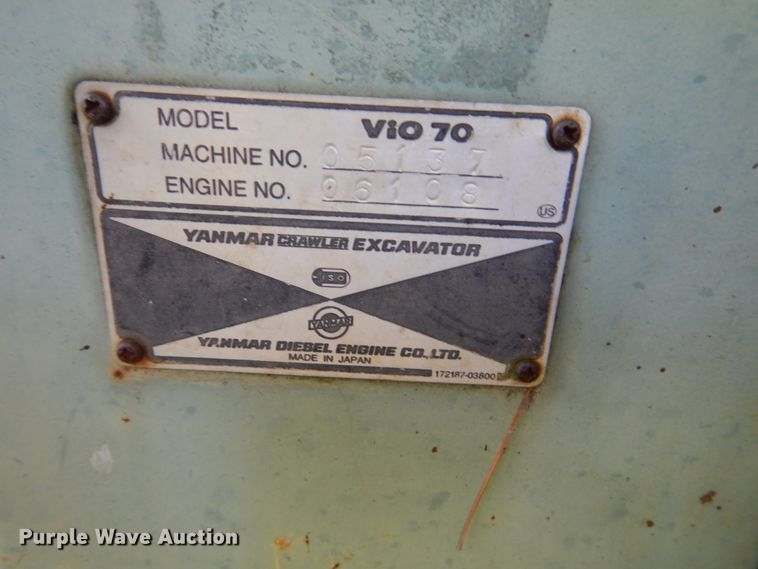 image for item FT9324 1999 Yanmar ViO70 mini excavator