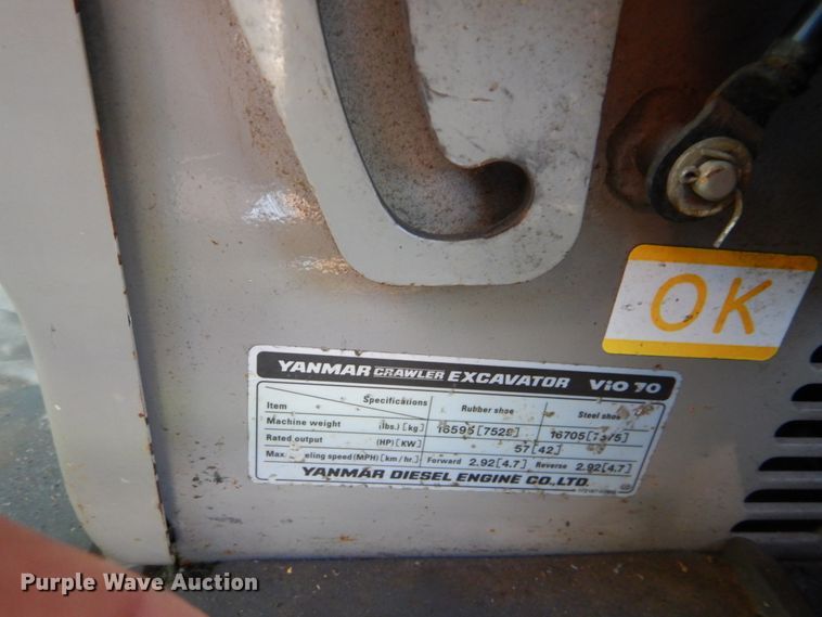 image for item FT9324 1999 Yanmar ViO70 mini excavator