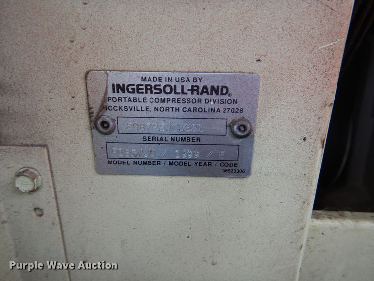 image for item FT9325 Ingersoll Rand 185 air compressor