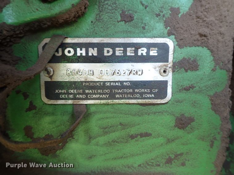 image for item DE5490 1981 John Deere 8640 4WD tractor