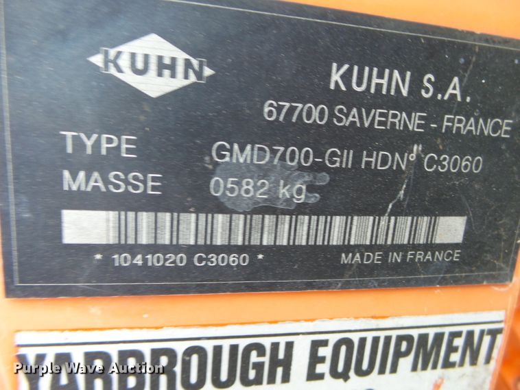image for item DE7922 Kuhn GMD700-GIIHDN disc mower
