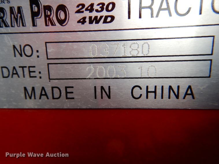 image for item DG4829 2004 Farm Pro 2430 MFWD tractor