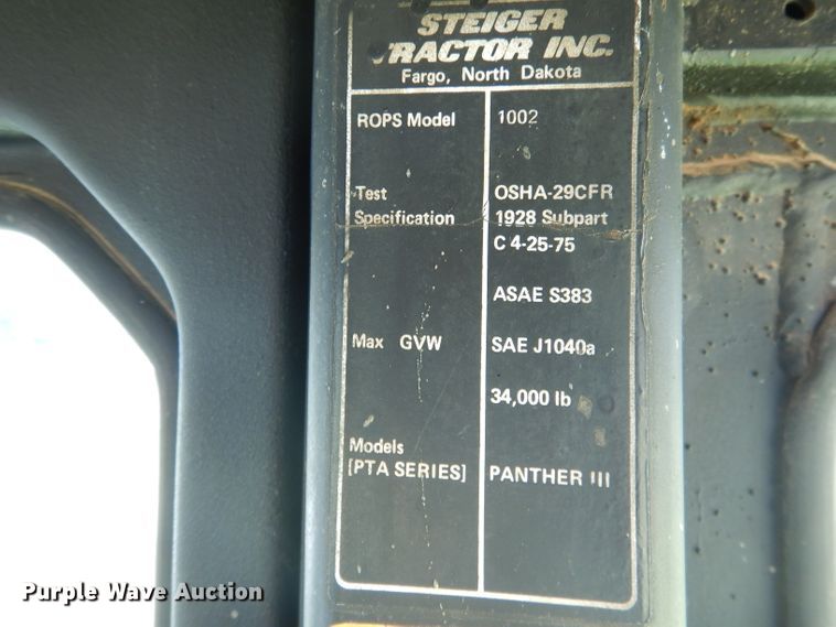 image for item DG5815 1980 Steiger Panther III PTA325 4WD tractor