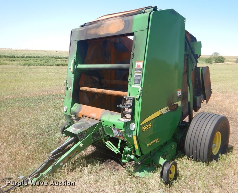 image for item FY9636 2012 John Deere 568  Mega Wide Plus round baler