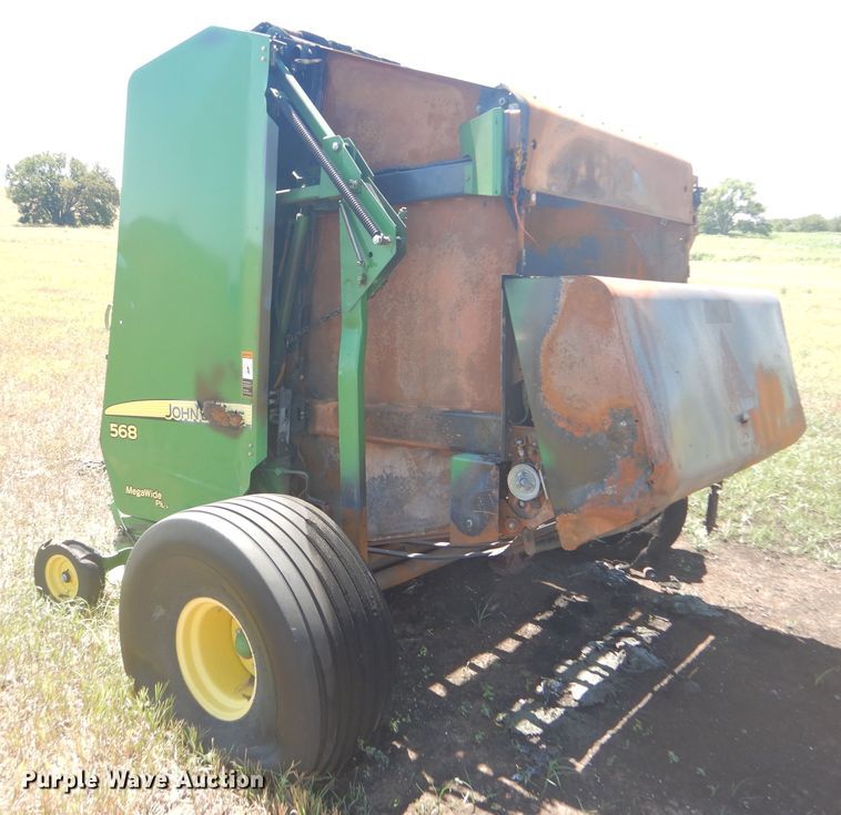 image for item FY9636 2012 John Deere 568  Mega Wide Plus round baler