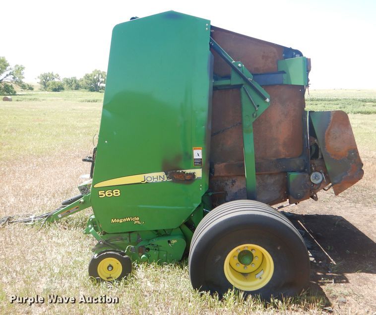 image for item FY9636 2012 John Deere 568  Mega Wide Plus round baler