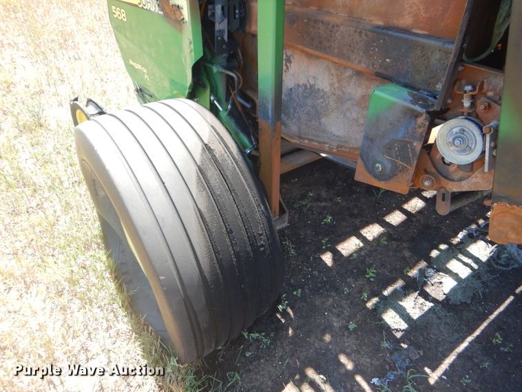 image for item FY9636 2012 John Deere 568  Mega Wide Plus round baler
