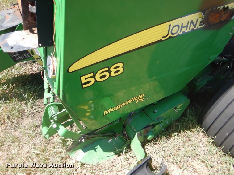 image for item FY9636 2012 John Deere 568  Mega Wide Plus round baler