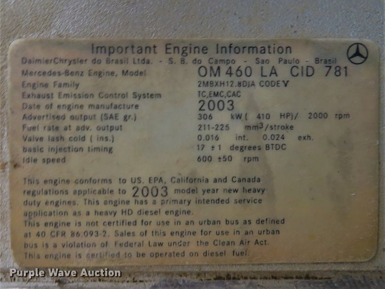 image for item DE8216 2004 Sterling L-Line semi truck