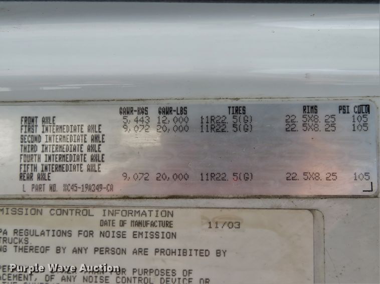 image for item DE8218 2004 Sterling A-Line semi truck