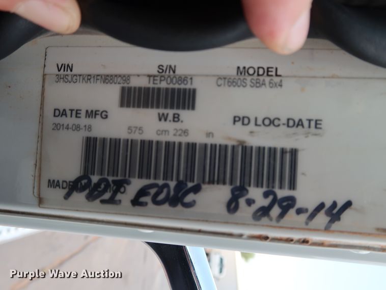 image for item DG4097 2015 Caterpillar CT660S semi truck