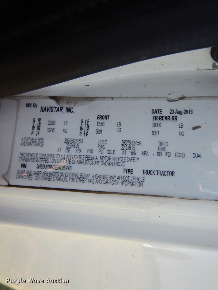 image for item DH6029 2014 International ProStar semi truck