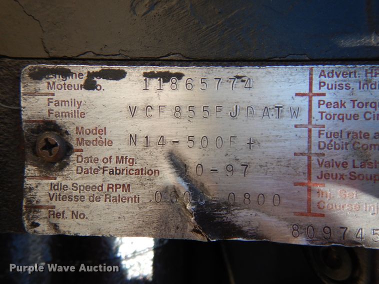 image for item FY9659 Cummins N14-500F+ 14.0L diesel engine